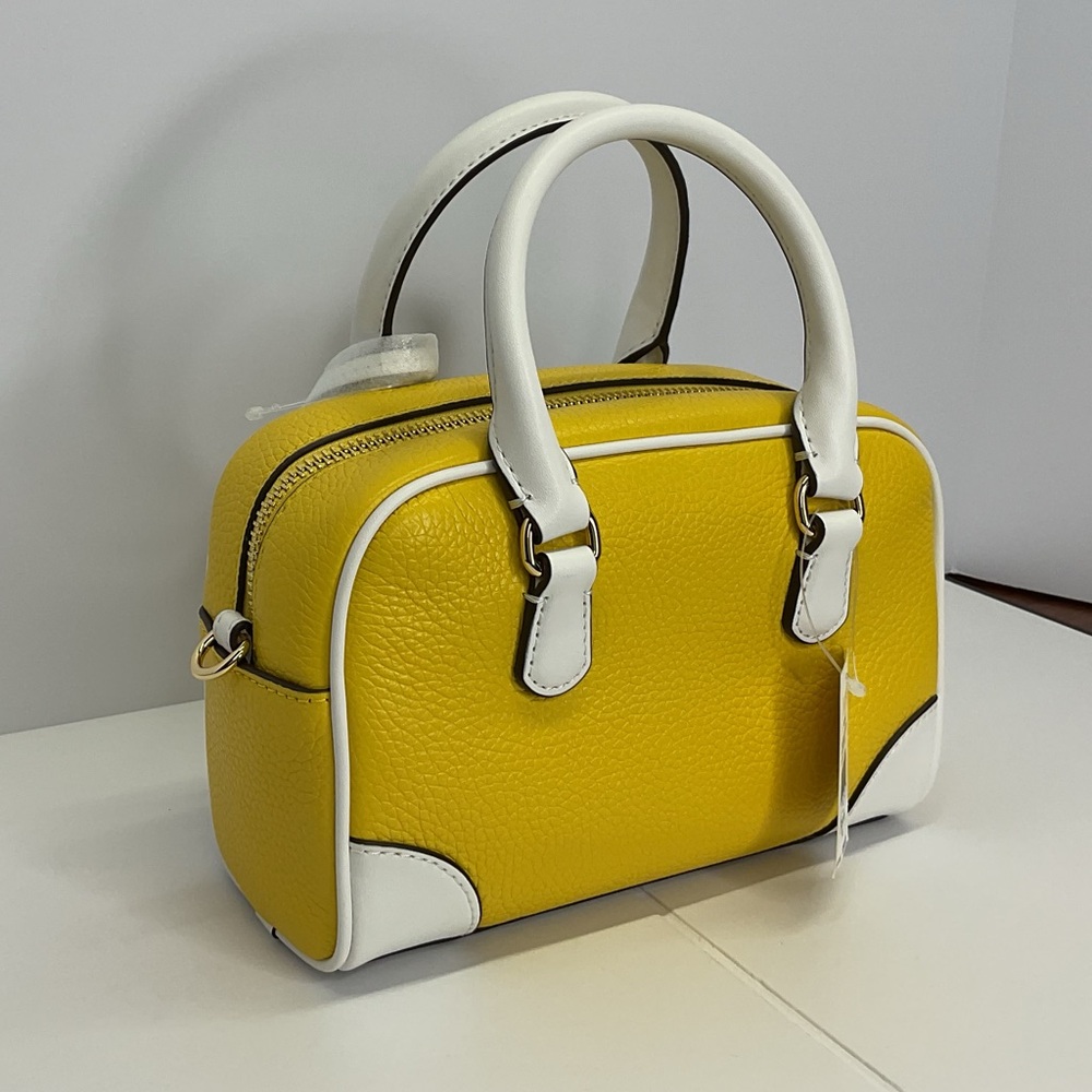 Michael Kors Yellow and White Handbag NWT (Retails $398) 💛💛💛 - Picture 3 of 9